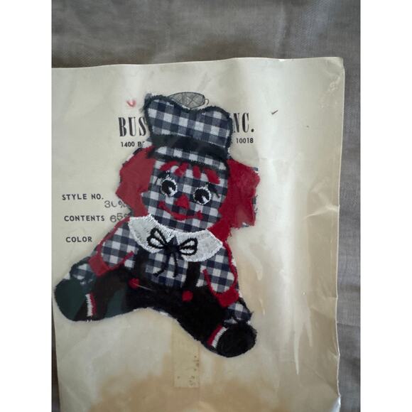 Vintage RAGGEDY ANN & ANDY 2 Patches Applique New in Packages - Picture 3 of 3